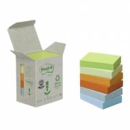 POST-IT Torre notas adhesivas papel 100% reciclado. 6 blocs 38 x 51 mm. Colores pastel surtidos - FT510118662