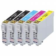 Iberjet E181P. Pack 5 cartuchos de tinta compatibles, reemplaza a Epson (T1811, T1812, T1813, T1814).