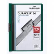 DURABLE 220932. Dossiers con clip Duraclip 60 A4. Capacidad 60 hojas Verde oscuro