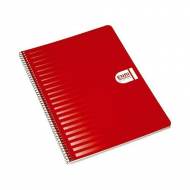 ENRI Cuaderno Enri Status tapas duras.  Formato folio, 100 h. Color rojo - 100435749