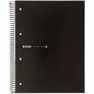 ENRI Cuaderno Enri Status tapas extraduras.160h A4+. Pack 5 und. Color negro - 100435752
