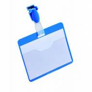 DURABLE Caja 25 identificadores con clip. Color azul - 8106-06
