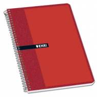 ENRI Cuaderno de 100 hojas.  Cuadrícula 4x4. Formato 4º. Color rojo - 100430079