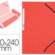 Q-Connect KF02165. Carpeta roja gomas y solapas carton simil-prespan 320x243 mm.