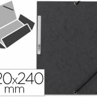 Q-Connect KF02169. Carpeta negra gomas y solapas carton simil-prespan 320x243 mm.