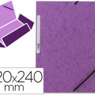 Q-Connect KF02171. Carpeta violeta gomas y solapas carton simil-prespan 320x243 mm.