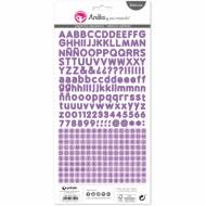 GRAFOPLAS 37017135. Pack 5 abecedarios pegatina de papel color violeta de Anita y su mundo