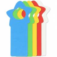 GRAFOPLAS 00030705. Pack 25 figuras de Goma Eva de colores. Forma cuelga puertas