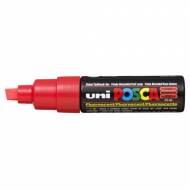 UNI POSCA PC-8K Rojo Fluor. Marcador de pintura no permanente. Trazo 8,0 mm