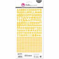 GRAFOPLAS 37017160. Pack 5 abecedarios pegatina de papel color amarillo de Anita y su mundo