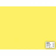 APLI 14256. Pack 25 hojas cartulina 50 x 65 cm Color amarillo claro