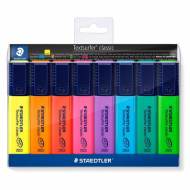 STAEDTLER 364 WP8. Pack 8 marcadores fluorescentes Textsurfer Classic con punta biselada. Colores surtidos