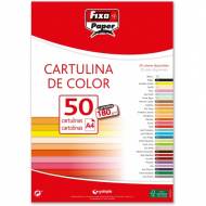 GRAFOPLAS 11110353. Pack 50 cartulinas Fixo paper A4 de 180  gr. Color rosa