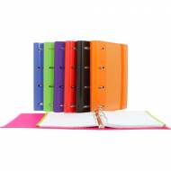 GRAFOPLÁS 88112052. Pack 2 carpetas de anillas forradas CarpeBook Multiline A5. Color naranja