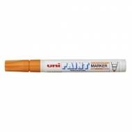 UNI-BALL PX-20 naranja. Marcador permanente con punta cónica. Trazo 2.2 - 2.8 mm.