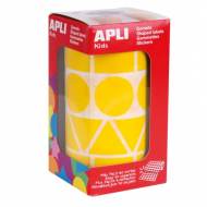 APLI 11160. Gomets gigantes en rollo, color amarillo