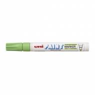 UNI-BALL PX-20 verde claro. Marcador permanente con punta cónica. Trazo 2.2 - 2.8 mm.