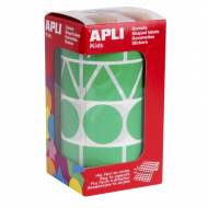 APLI 11164. Gomets gigantes en rollo, color verde
