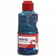 GIOTTO Botella 250 ml témpera Extra Quality glitter (purpurina). Color azul - 531204