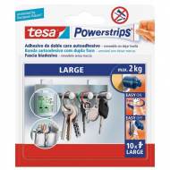 TESA 10 Tiras adhesivas grandes doble cara Powerstrips - 58060-00000-01