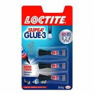 LOCTITE Adhesivo Loctite Super Glue-3 Original. Mini trío (3 ud x 1 gr.) - SG3TRIO