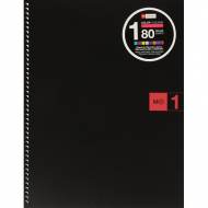 MIQUELRIUS Cuaderno Notebook 1 - 80h A4. Color rojo. Pack 5 und. - 2472