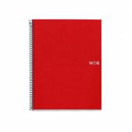 MIQUELRIUS Cuaderno Notebook 6 Basic. 150h A4. Pack 3 und. Color Rojo - 2828