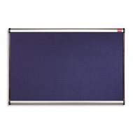 NOBO Tablero tapizado azul con marco de aluminio (90 x 120 cm) - QBPM1290B