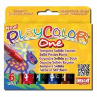 PLAYCOLOR Témperas Sólidas One 10 g. Pack de 6 colores surtidos - 10711
