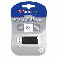 VERBATIM Memoria USB Store n Go PinStripe retráctil. 8 Gb - 49062