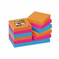 POST-IT Notas adhesivas Super Sticky Bangkok. Pack 12 blocs 90h. Colores eléctricos 51x51mm - 622-12SS-EG