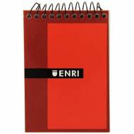 ENRI Bloc tapa dura. Formato 16º (75 x 105 mm). 80h - Color Rojo - 100302797