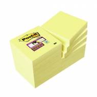 POST-IT Notas adhesivas Super Sticky. Pack 12 blocs 90h, 47,6 x 47,6 mm. Amarillo - 622-12SSCY-EU