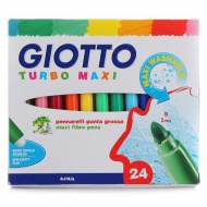 GIOTTO Turbo Maxi. Estuche 24 rotuladores de punta gruesa. Colores surtidos - 455000