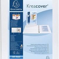 EXACOMPTA Carpeta anillas Krea corver A4 2-25mm BLANCO Personalizable - 51826E