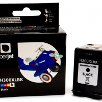 Iberjet H300XLBK. Cartucho de tinta negro, reemplaza a HP CC641EE nº 300XL / CC640EE nº 300.