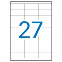 APLI 1271. Caja 100 hojas A4 de etiquetas ILC blancas (70 x 30 mm).