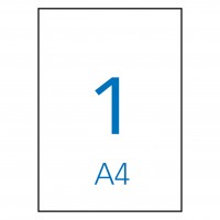 APLI 1281. Caja de 100 hojas A4 de etiquetas ILC blancas (210,0 X 297,0 mm.)
