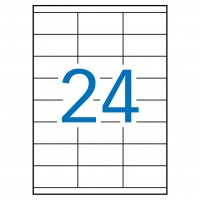 APLI 1298. Caja de 100 hojas A4 de etiquetas ILC blancas (70,0 X 36,0 mm.)
