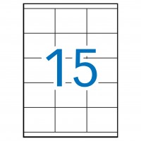 Multi3 10496. Caja de 100 hojas A4 de etiquetas ILC blancas (70 x 50,8 mm.)