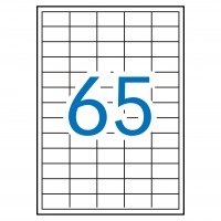 APLI 1776. Caja 500 hojas A4 de etiquetas ILC blancas (38,0 X 21,2 mm.)