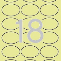 APLI 11799. Carpeta 20 hojas A4 etiquetas crema ovaladas (63.5 x 42.3 mm.)