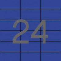 APLI 1592. Carpeta 20 hojas A4 etiquetas ILC azules (70,0 X 37,0 mm.)
