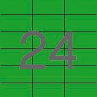 APLI 1594. Carpeta 20 hojas A4 etiquetas ILC verdes (70,0 X 37,0 mm.)