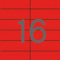 APLI 1597. Carpeta 20 hojas A4 etiquetas ILC rojas (105,0 X 37,0 mm.)