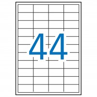 APLI 2516. 250 hojas A4 etiquetas para impresoras láser (48,5 X 25,4 mm.)