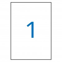 APLI 12121. Caja 100 hojas A4 etiquetas de poliéster blancas (210,0 X 297,0 mm.)