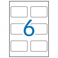 APLI 11682. 10 hojas A4 etiquetas laminadas ( 84,5 X 54,0 mm.)