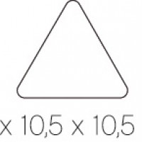 APLI 4864. Gomets triangulares en rollo, color azul (10,5 mm.)