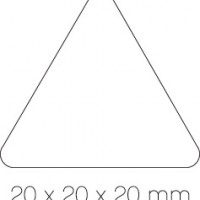 APLI 4868. Gomets triangulares en rollo, color azul (20,0 mm.)